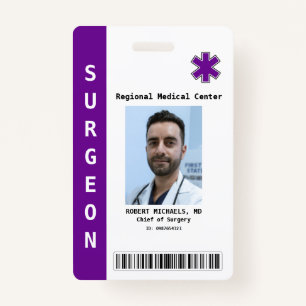 Custom Employee Photo, Name, Bar Code, Logo Badge ID Badge