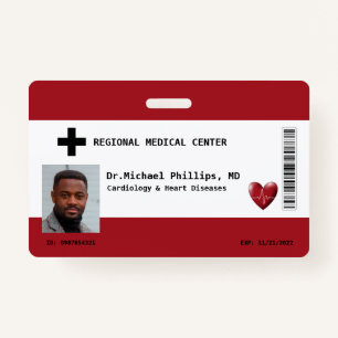 Custom Employee Photo, Name, Bar Code, Logo ID Badge