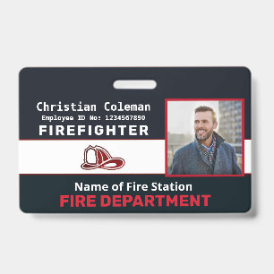 Custom Employee Photo Name ID  Card Logo Bar Code  Badge