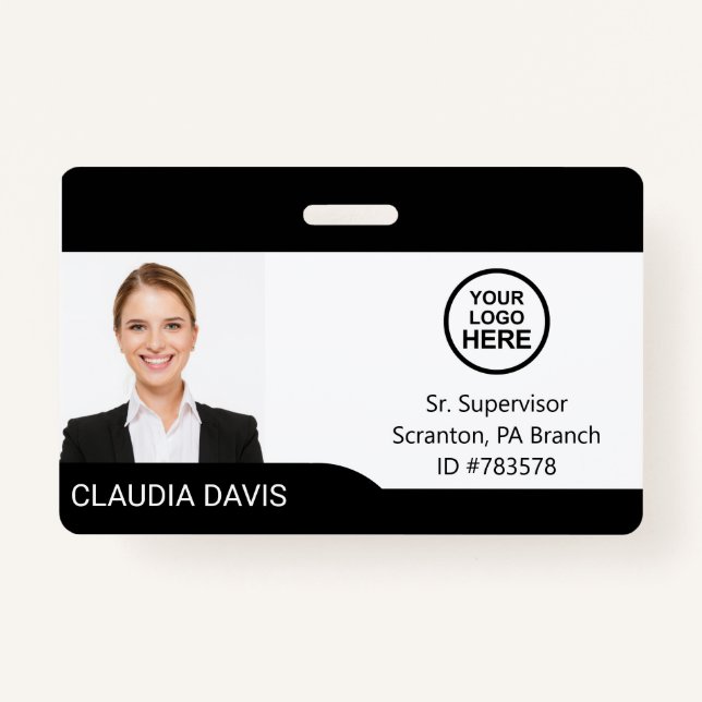 Custom Employee Photo,Name , Logo , Badge ID Badge (Front)