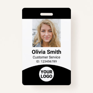 Custom Employee Photo Name Role ID Logo Barcode ID Badge