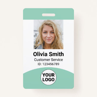 Custom Employee Photo Name Role ID Logo Barcode ID Badge