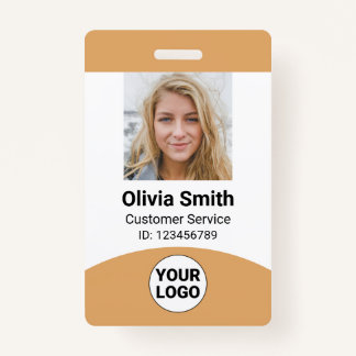 Custom Employee Photo Name Role ID Logo Barcode ID Badge