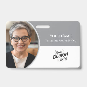 Custom Employee, Photo, Name, Title, Logo, Barcode ID Badge