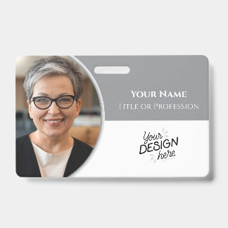 Custom Employee, Photo, Name, Title, Logo, Barcode ID Badge