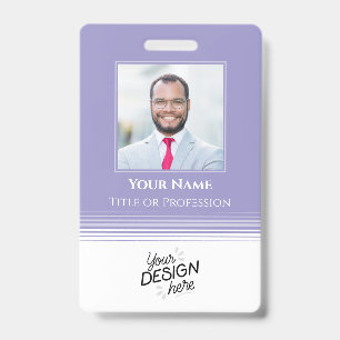 Custom Employee, Photo, Name, Title, Logo, Barcode ID Badge