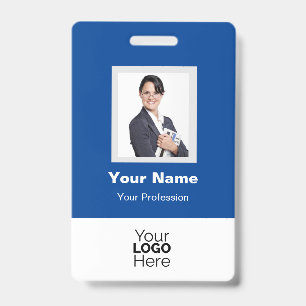 Custom Employee Photo, QR Code, Logo, Name Badge ID Badge