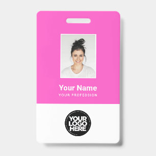Custom Employee Photo, Qr Code, Logo, Name ID Badge