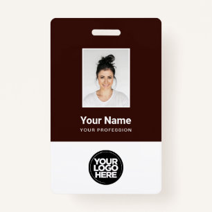 Custom Employee Photo, Qr Code, Logo, Name ID Badge