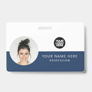 Custom Employee Photo, QR Code, Logo, Name ID Badge