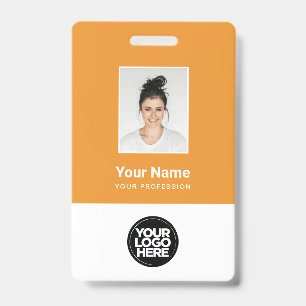 Custom Employee Photo, Qr Code, Logo, Name ID Badge