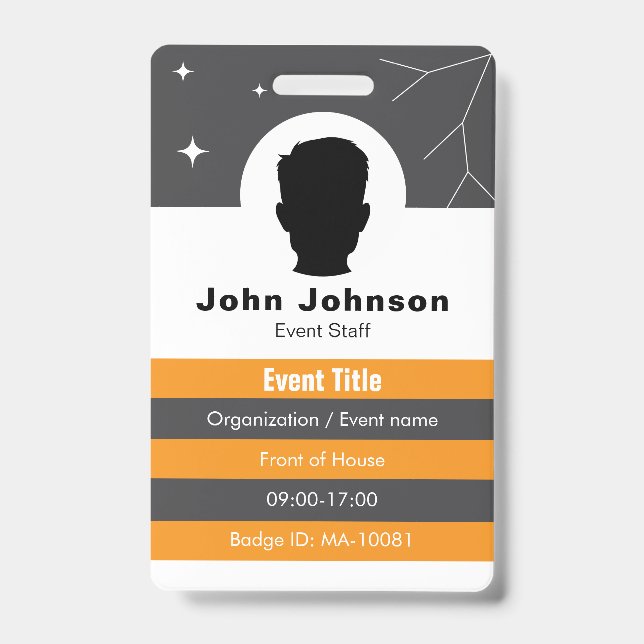 Custom Employee Photo, Qr Code, Name Badge ID Badge (Front)