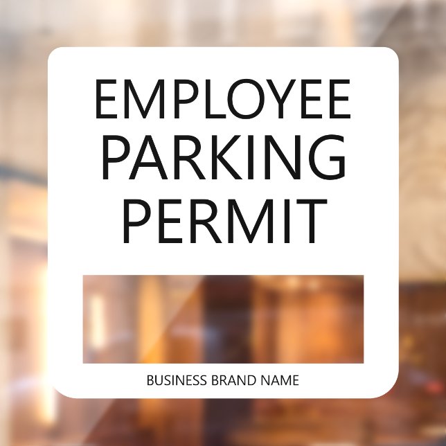 Custom Employee Resident Parking Permit Business (Sheet 2)