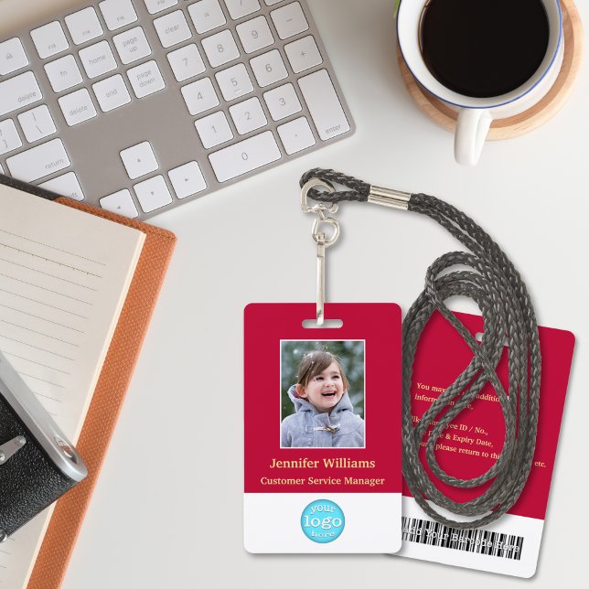 Custom Employee Staff Logo Barcode Photo Name ID Badge (Custom Employee Staff Logo Barcode Photo Name ID Badge)