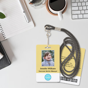 Custom Employee Staff Logo Barcode Photo Name ID ID Badge
