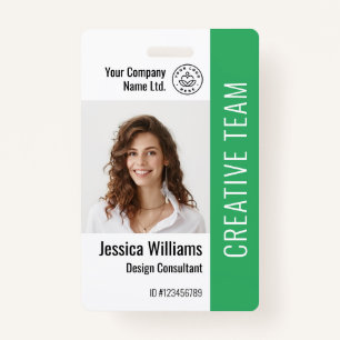 Custom Employee Staff Name Logo Barcode Photo ID ID Badge