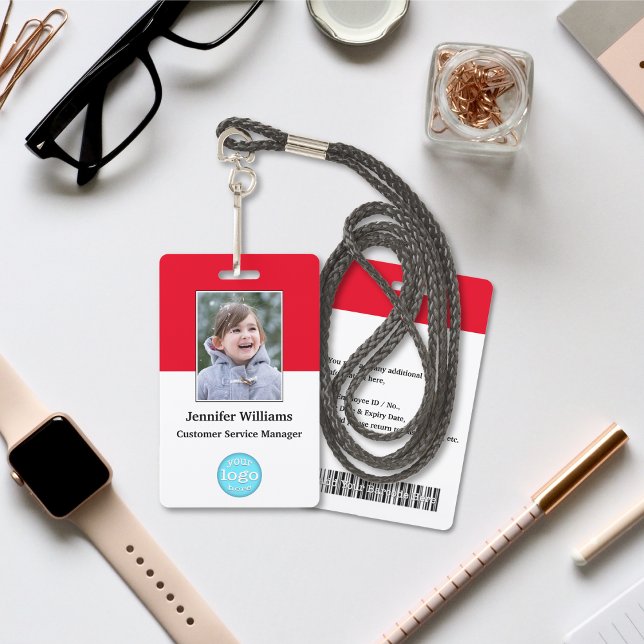 Custom Employee Staff Photo Barcode Logo Name ID ID Badge (Custom Employee Staff Photo Barcode Logo Name ID Badge)