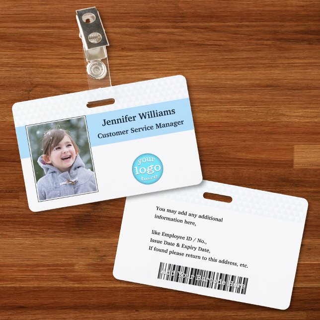 Custom Employee Staff Photo Logo Barcode Name ID Badge (Custom Employee Staff Photo Logo Barcode Name ID Badge)