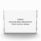 Custom Employee Team Photo Acrylic Block Award