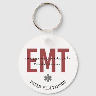 Custom EMT Emergency Medical Technician  Key Ring