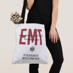Custom EMT Emergency Medical Technician Tote Bag