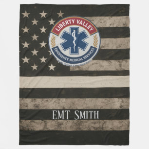 Custom EMT Thin White Line Blanket