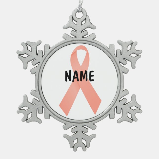 CUSTOM Endometrial Cancer Memorial Ornament (Front)