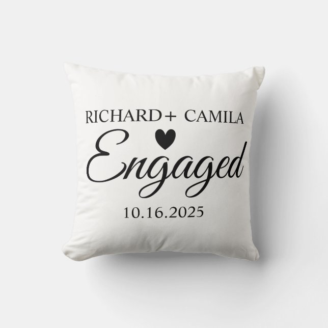 Custom Engaged pillow - Personalized First  Keep (Front)