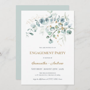 Custom Engagement Invitation with Rustic Theme