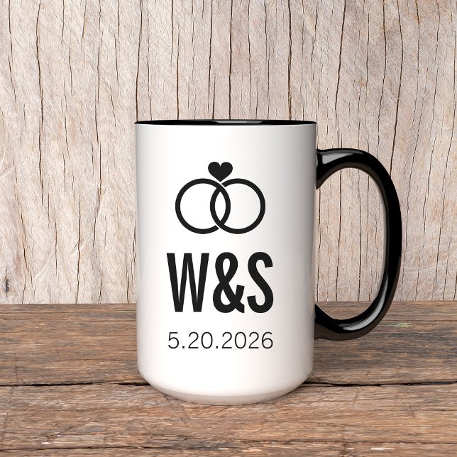 Custom Engagement Mug | Gift for Her or Newlyweds (personalized couple mug, wedding gift for couple, engagement gift mug, anniversary gift for her,)