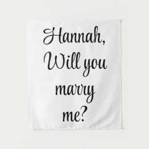 Custom Engagement Personalised Will you marry me Tapestry