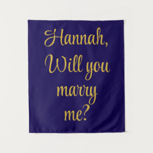 Custom Engagement Personalised Will you marry me Tapestry