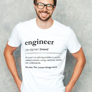 Custom Engineer Definition Funny Engineering Gift Tri-Blend Shirt