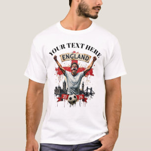 Custom England Soccer Football Team Supporter T-Shirt