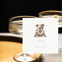 Custom English Bulldog Pet Wedding Napkins