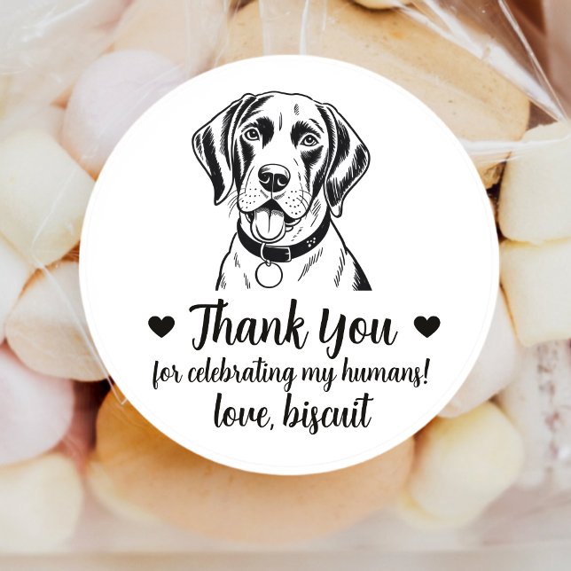 Custom English Pointer Dog Wedding Favour Stickers (Creator Uploaded)