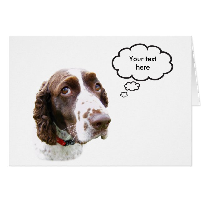 Custom English Springer Spaniel Card (Front Horizontal)