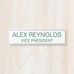Custom Engraved Name Plate with Square Corners