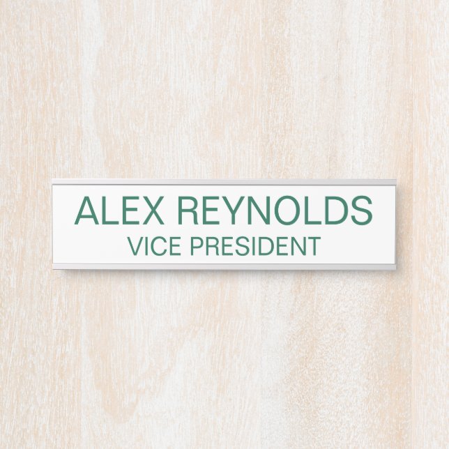 Custom Engraved Name Plate with Square Corners (Front)