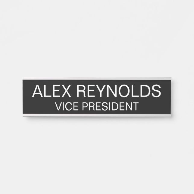 Custom Engraved Name Plate with Square Corners (Front)