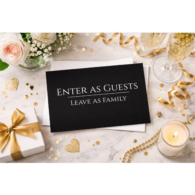 Custom “Enter as Guests” All-Occasion Hoilday Card (Creator Uploaded)