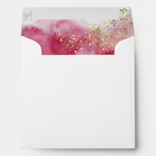 Custom Envelope with Pink and gold inside flap