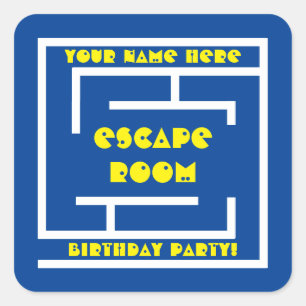Custom Escape Room Birthday party stickers