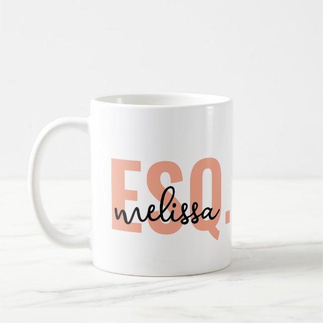 Custom Esquire Mug • Esquire Est  • Law Studen (Left)