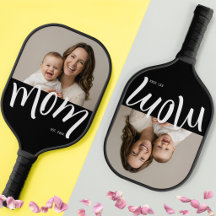 Custom Est. Year Script Black Colorblock Mother's