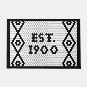 Custom Established 1900 Hex Tile Doormat 3