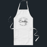 Custom Established year Chef Master Daddy  Long Long Apron<br><div class="desc">Is Daddy a Chef Master? Encourage his skills in the kitchen with this custom apron. Personalise this modern design apron with a retro feel with year "since" he's been a daddy making your culinary dreams come true.  :)</div>