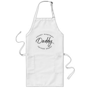 Custom Established year Chef Master Daddy  Long Long Apron