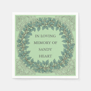 Custom Eucalyptus Funeral – Elegant Memorial Napkin