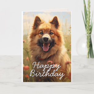 Custom Eurasier Birthday Card